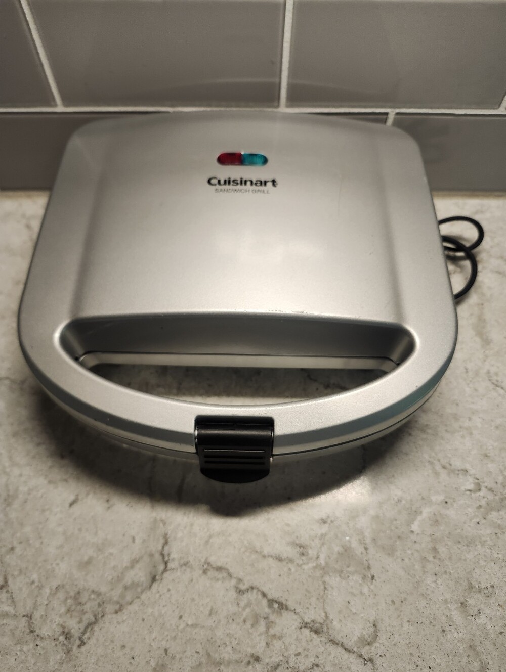 Cuisinart Silver Electric Dual Sandwich Maker Nonstick Grill Press WM-SW2N